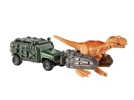 Matchbox Jurassic World Dino Transporters Tyranno-Hauler Vehicle And Figure Fashion