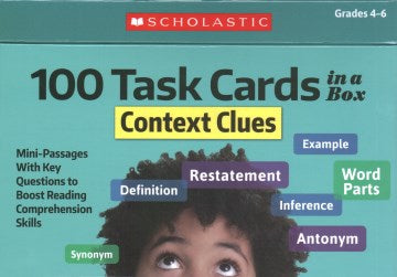 100 Task Cards in a Box Context Clues Grades 4-6 For Discount